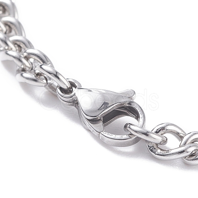 Non-Tarnish 304 Stainless Steel Curb Chains Bracelet for Men Women BJEW-JB07984-1