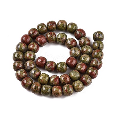 Natural Unakite Beads Strands G-T138-142-1