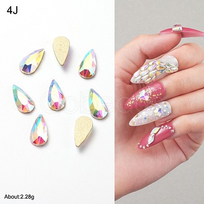 Glass Rhinestone Nail Art Decoration Accessories MRMJ-S035-04J-1