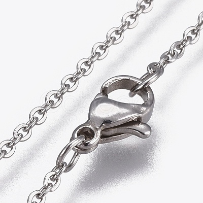 Non-Tarnish 304 Stainless Steel Cable Chain Necklaces NJEW-F248-23B-P-1