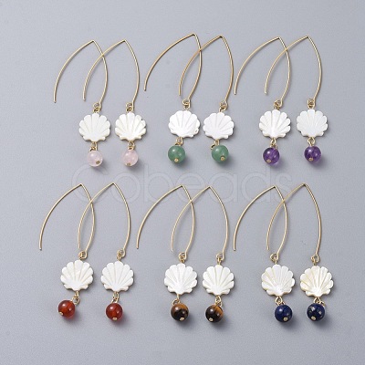 Shell Dangle Earrings EJEW-JE03757-1