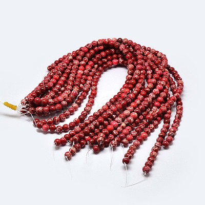 Natural Imperial Jasper Beads Strands G-I122-10mm-04-1