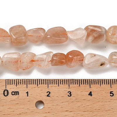 Natural Sunstone Beads Strands G-P497-01E-81A-1