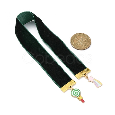 Velvet Ribbon Bookmarks AJEW-JK00278-1