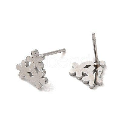 Non-Tarnish 304 Stainless Steel Stud Earrings EJEW-P244-01P-1