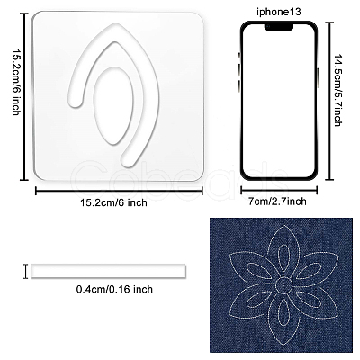 Acrylic Earring Handwork Template TOOL-WH0153-010-1