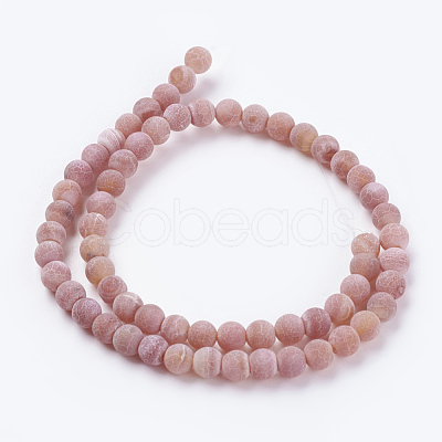 Natural Weathered Agate Beads Strands X-G-G589-6mm-05-1