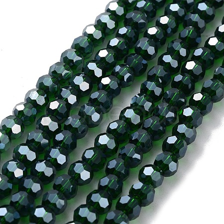 Electroplate Glass Bead Strands EGLA-R015-6mm-17-1