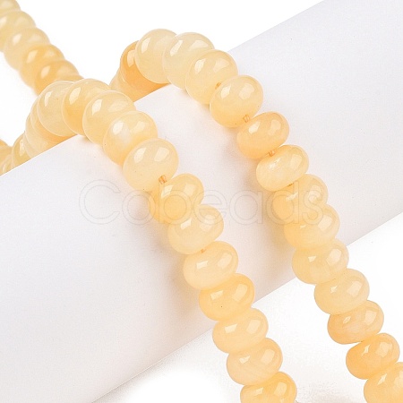 Natural Yellow Jade Beads Strands G-T138-74B-1