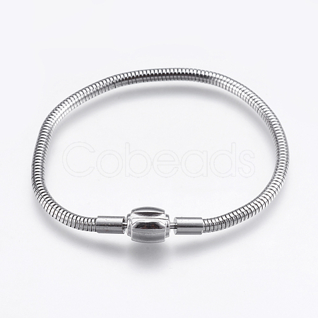304 Stainless Steel European Style Chains Bracelet Making STAS-E428-12C-P-1