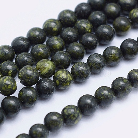 Natural Serpentine/Green Lace Stone Beads Strands G-P345-01-4mm-1