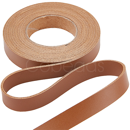 2M PVC Double Face Imitation Leather Ribbons SRIB-WH0011-127A-04-1