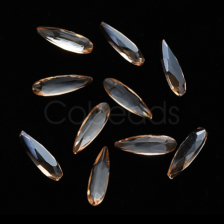 Teardrop Transparent Glass Cabochons MRMJ-T009-129-1