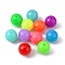 Fluorescent Acrylic Beads, Round, Mixed Color, 12mm, Hole: 2mm