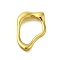 304 Stainless Steel Linking Rings, Irregular Oval Link, Golden, 24x17.5x4mm