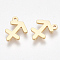 Ion Plating(IP) 304 Stainless Steel Charms, Constellation, Real 18K Gold Plated, Sagittarius, 10x8x1mm, Hole: 0.8mm