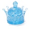 Resin Demagnetization Bowl, with Natural Aquamarine inside Jewelry Display Tray, Crown, 78x67mm