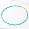 Simple Design Synthetic Turquoise Beaded Necklaces for Women, 