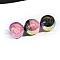 20Pcs Gradient Color & UV Plating Rainbow Iridescent Opaque Resin Beads, with Giltter Power, Round, Plum, 8mm