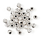 50Pcs 925 Sterling Silver Beads, Textured Round, Silver, 3mm, Hole: 1.2mm