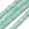 Natural Amazonite Beads Strands, Square, 3x3x1.5mm, Hole: 1mm, about 240pcs/strand, 16.14 inch(41cm)