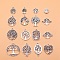 16Pcs Tibetan Style Alloy Pendants, Tree of Life Charms, Antique Silver, 10~25x10~24mm