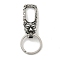 Tibetan Style 316 Surgical Stainless Steel Fittings with 304 Stainless Steel Key Ring, Leopard, Antique Silver, 72mm