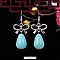 Turquoise Dangle Earrings for Women, Teardrop