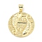 Brass Pendants, Real 18K Gold Plated, Pisces, 23x20.8x3mm, Hole: 6x4mm