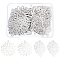 Unicraftale 40Pcs 2 Style 201 Stainless Steel Pendants, Etched Metal Embellishments, Flower/Leaf Charm, Stainless Steel Color, 33x30.5x0.2mm, Hole: 1.6mm, 20pcs/style