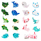 CHGCRAFT 18Pcs 9 Styles Opaque & Transparent Resin Cabochons, Mixed Marine Animal Series, Fish & Sea Hare & Shark, Mixed Shapes, Mixed Color, 21.5~35x15~25.5x9.5~18.5mm, 2pcs/style