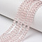 Glass Beads Strands, Faceted, Rondelle, Pink, 8x6mm, Hole: 1mm, about 63~65pcs/strand, 39~40cm