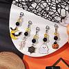 Halloween Alloy Enamel Pendant Decoration HJEW-TA00272-2