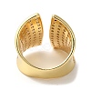 Brass Micro Pave Clear Cubic Zirconia Open Cuff Rings RJEW-U008-27G-3