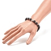 Natural Lava Rock Stretch Bracelet with Alloy Tube Beaded BJEW-JB08322-01-3