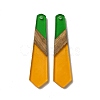 Opaque Resin & Walnut Wood Pendants RESI-D060-B-01-2