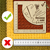 Wooden Square Frame Crochet Ruler DIY-WH0537-005-3