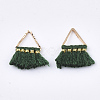 Polycotton(Polyester Cotton) Tassel Charms Decorations FIND-S302-10H-2