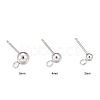 30Pcs 3 Size 304 Stainless Steel Ball Stud Earring Post STAS-LS0001-06S-2