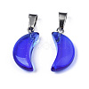 Transparent Spray Painted Glass Pendants GLAA-N035-021-F02-2