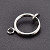 Brass Clip-on Hoop Earring Findings X-KK-P102-01P-3