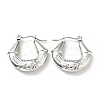 304 Stainless Steel Twist Teardrop with Cross Hoop Earrings for Women EJEW-G293-09P-1