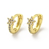 Brass Micro Pave Cubic Zirconia Hoop Earring EJEW-C088-14A-G-1