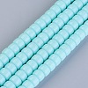 Opaque Solid Color Glass Beads Strands X-GLAA-A036-I02-1