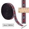 Gorgecraft Ethnic Style Jacquard Polyester Ribbons SRIB-GF0001-13-2