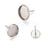 Craftdady 304 Stainless Steel Stud Earring Settings STAS-CD0001-01P-4