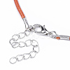 Waxed Cotton Cord Necklace Making MAK-S032-1.5mm-B14-4