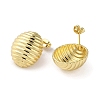 Rack Plating Brass Oval Stud Earring EJEW-H099-08G-2