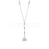 SHEGRACE Rhodium Plated 925 Sterling Silver Y-Shape Necklace JN647A-1