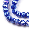 Electroplate Glass Beads Strands EGLA-A034-P4mm-B07A-3
